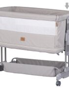 CHIPOLINO Patut co-sleeper si tarc Zen Platinum cu laterala pliabila intrare laterala roti blocabile inaltime ajustabila pozitie anti-reflux plasa anti-insecte