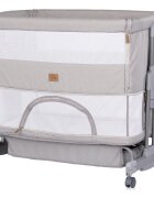 CHIPOLINO Patut co-sleeper si tarc Zen Platinum cu laterala pliabila intrare laterala roti blocabile inaltime ajustabila pozitie anti-reflux plasa anti-insecte