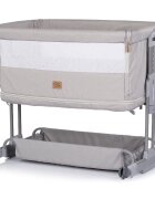 CHIPOLINO Patut co-sleeper si tarc Zen Platinum cu laterala pliabila intrare laterala roti blocabile inaltime ajustabila pozitie anti-reflux plasa anti-insecte