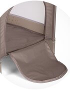 CHIPOLINO Patut pentru copii Capri Lion Beige pliabil saltea pentru nivelul inferior intrarea laterala buzunare laterale geanta transport standardul EN716-1 greutate suportata 15 kg