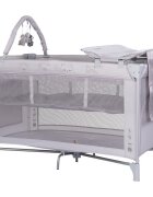 CHIPOLINO Patut pentru copii Luna Platinum pliabil cu saltea de infasat