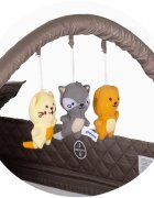 CHIPOLINO Patut pentru copii Luna tiramisu cu doua nivele pliabil saltea de infasat organizator intrarea laterala bara cu jucarii 2 roti buzunar pentru accesorii geanta de transport greutate suportata 15 kg standard