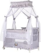 CHIPOLINO Patut pentru copii Palace Hippo grey pliabil