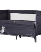 CHIPOLINO Patut pentru copii Relax anthracite pliabil cu laterala culisanta