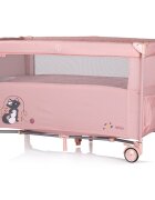 CHIPOLINO Patut pentru copii Relax pink marshmallow pliabil cu laterala culisanta