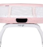 CHIPOLINO Patut pentru copii Sogno 2 in 1 pink cu leganare si cantar integrat