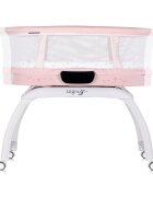 CHIPOLINO Patut pentru copii Sogno 2 in 1 pink cu leganare si cantar integrat