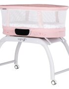 CHIPOLINO Patut pentru copii Sogno 2 in 1 pink cu leganare si cantar integrat