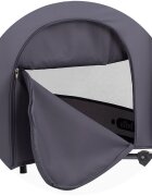 CHIPOLINO Patut pliabil Bella Anthracite cu doua nivele intrare laterala cu fermoar 2 roti cu frane saltea de infasat carusel muzical geanta pentru transport buzunar si organizator accesorii