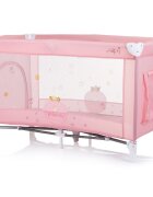 CHIPOLINO Patut pliabil Capri Koala Pink intrare laterala cu fermoar buzunare depozitare geanta transport inclusa