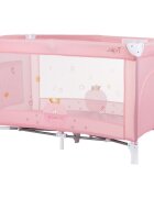 CHIPOLINO Patut pliabil Capri Koala Pink intrare laterala cu fermoar buzunare depozitare geanta transport inclusa