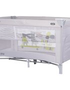 CHIPOLINO Patut pliabil pentru copii Ariel Platinum 120x60 cm doua nivele intrare laterala cu fermoar geanta pentru transport