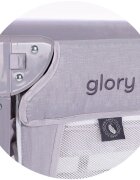 CHIPOLINO Patut pliabil pentru copii Glory Cloud cu laterala culisanta si doua nivele