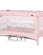 CHIPOLINO Patut pliabil pentru copii Glory Pink Marshmallow cu laterala culisanta si doua nivele