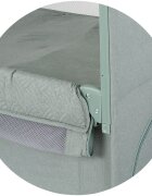 CHIPOLINO Patut pliabil Relax Basil Linen cu laterala culisanta intrare laterala cu fermoar geanta pentru transport greutate admisa 15 kg