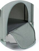 CHIPOLINO Patut pliabil Relax Basil Linen cu laterala culisanta intrare laterala cu fermoar geanta pentru transport greutate admisa 15 kg