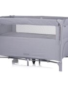 CHIPOLINO Patut pliabil Relax Cloud Linen cu laterala culisanta intrare laterala cu fermoar geanta pentru transport greutate admisa 15 kg