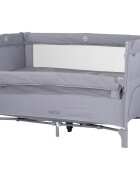 CHIPOLINO Patut pliabil Relax Cloud Linen cu laterala culisanta intrare laterala cu fermoar geanta pentru transport greutate admisa 15 kg