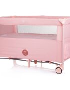 CHIPOLINO Patut pliabil Relax flamingo linen cu laterala culisanta