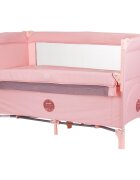 CHIPOLINO Patut pliabil Relax flamingo linen cu laterala culisanta