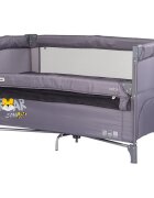CHIPOLINO Patut pliabil Relax Tiger Charcoal cu laterala culisanta 2 nivele intrare laterala geanta pentru transport greutate admisa 15 kg