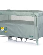 CHIPOLINO Patut pliabil Relax Tiger Matcha cu laterala culisanta 2 nivele intrare laterala geanta pentru transport greutate admisa 15 kg