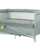 CHIPOLINO Patut pliabil Relax Tiger Matcha cu laterala culisanta 2 nivele intrare laterala geanta pentru transport greutate admisa 15 kg