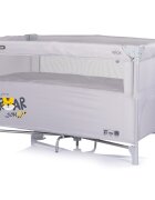 CHIPOLINO Patut pliabil Relax Tiger Platinum cu laterala culisanta 2 nivele intrare laterala geanta pentru transport greutate admisa 15 kg