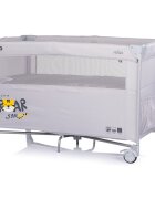 CHIPOLINO Patut pliabil Relax Tiger Platinum cu laterala culisanta 2 nivele intrare laterala geanta pentru transport greutate admisa 15 kg
