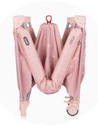 CHIPOLINO Patut pliabil Relax Tiger Powder Pink cu laterala culisanta 2 nivele intrare laterala geanta pentru transport greutate admisa 15 kg