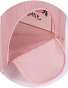 CHIPOLINO Patut pliabil Relax Tiger Powder Pink cu laterala culisanta 2 nivele intrare laterala geanta pentru transport greutate admisa 15 kg