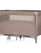 CHIPOLINO Patut pliabil Relax Tiramisu Linen cu laterala culisanta intrare laterala cu fermoar geanta pentru transport greutate admisa 15 kg