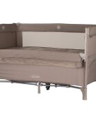 CHIPOLINO Patut pliabil Relax Tiramisu Linen cu laterala culisanta intrare laterala cu fermoar geanta pentru transport greutate admisa 15 kg