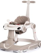 CHIPOLINO Premergator 5 in 1 pentru copii Happy Walker Beige cu sezut ajustabil pe inaltime maner parental detasabil panou muzical
