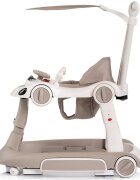 CHIPOLINO Premergator 5 in 1 pentru copii Happy Walker Beige cu sezut ajustabil pe inaltime maner parental detasabil panou muzical