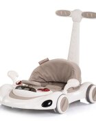 CHIPOLINO Premergator 5 in 1 pentru copii Happy Walker Beige cu sezut ajustabil pe inaltime maner parental detasabil panou muzical