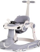 CHIPOLINO Premergator 5 in 1 pentru copii Happy Walker Grey cu sezut ajustabil pe inaltime maner parental detasabil panou muzical