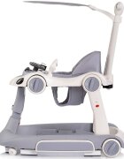 CHIPOLINO Premergator 5 in 1 pentru copii Happy Walker Grey cu sezut ajustabil pe inaltime maner parental detasabil panou muzical