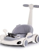 CHIPOLINO Premergator 5 in 1 pentru copii Happy Walker Grey cu sezut ajustabil pe inaltime maner parental detasabil panou muzical