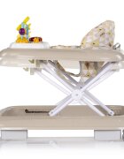 CHIPOLINO Premergator pentru copii Baby Steps Beige cu panou de joaca inaltime reglabila si tavita detasabila