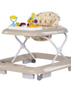 CHIPOLINO Premergator pentru copii Baby Steps Beige cu panou de joaca inaltime reglabila si tavita detasabila