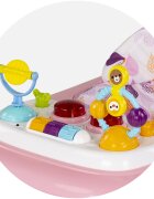 CHIPOLINO Premergator pentru copii Baby Steps Pink cu panou de joaca inaltime reglabila si tavita detasabila