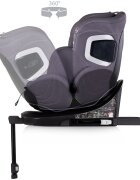 CHIPOLINO Scaun auto pentru copii Clima Air Anthracite I-Size 40-150 cm cu sistem isofix si sezut rotativ