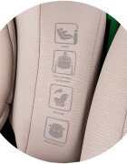 CHIPOLINO Scaun auto pentru copii Mondial Latte 40-150 cm I-Size cu spatar reglabil
