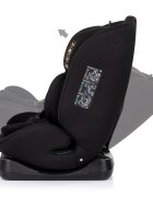 CHIPOLINO Scaun auto pentru copii Mondial Noir 40-150 cm I-Size cu spatar reglabil