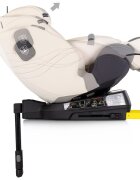 CHIPOLINO Scaun auto pentru copii Premium Biscotta i-Size rotativ 40-150 cm sistem isofix si picior de suport protectie la impact lateral SPS tetiera reglabila husa detasabila