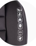 CHIPOLINO Scaun auto pentru copii Premium Blackberry i-Size rotativ 40-150 cm sistem isofix si picior de suport protectie la impact lateral SPS tetiera reglabila husa detasabila
