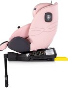 CHIPOLINO Scaun auto pentru copii Premium Pink Marshmallow i-Size rotativ 40-150 cm sistem isofix si picior de suport protectie la impact lateral SPS tetiera reglabila husa detasabila