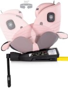 CHIPOLINO Scaun auto pentru copii Premium Pink Marshmallow i-Size rotativ 40-150 cm sistem isofix si picior de suport protectie la impact lateral SPS tetiera reglabila husa detasabila