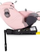 CHIPOLINO Scaun auto pentru copii Premium Pink Marshmallow i-Size rotativ 40-150 cm sistem isofix si picior de suport protectie la impact lateral SPS tetiera reglabila husa detasabila